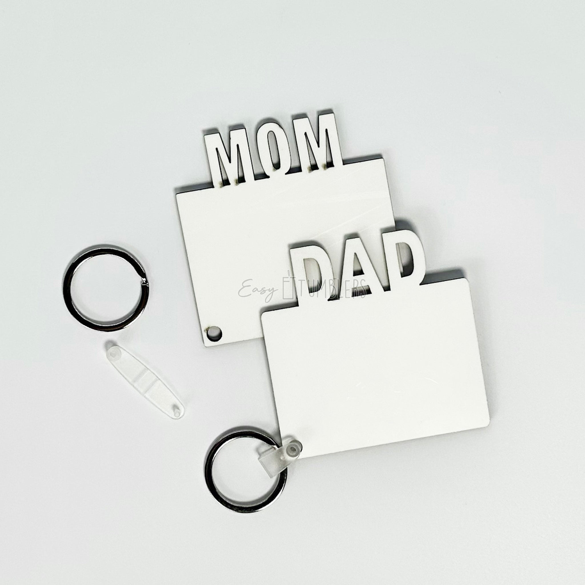 easytumblers MDF Sublimation Keychains Two-Sided Mom